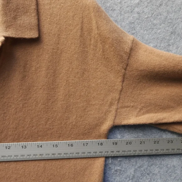 Quince Mongolian Cashmere Polo Sweater In Camel - Picture 7 of 8